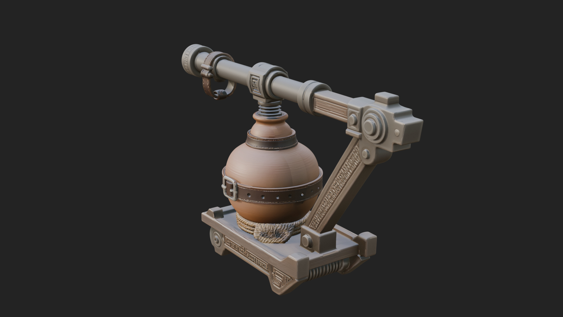 Clay Pot Fire Thrower Model Design 3 3D Print Model 3D Model
