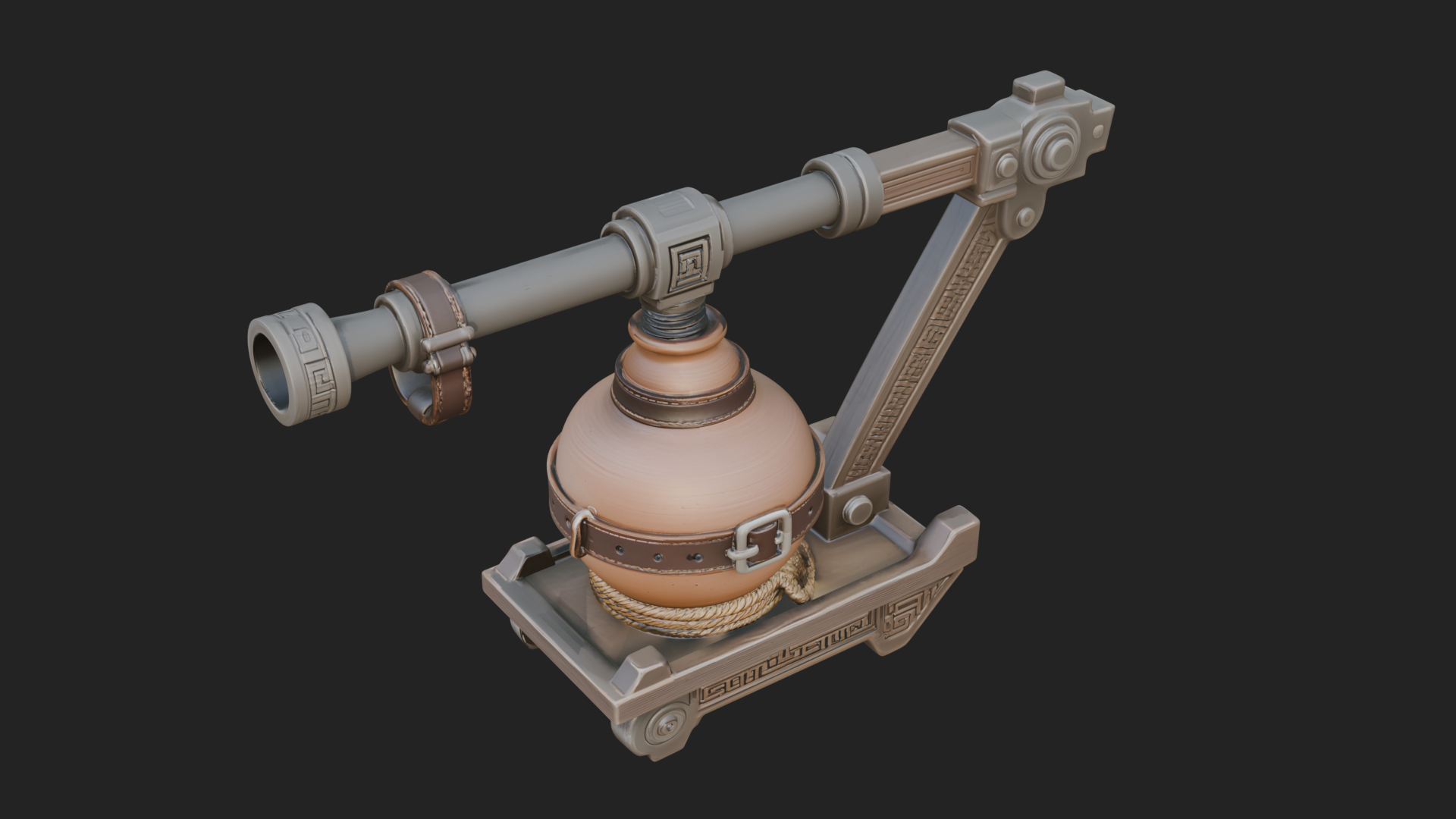 Clay Pot Fire Thrower Model Design 3 3D Print Model 3D Model