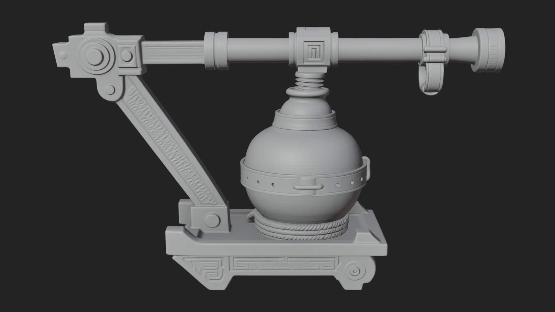 Clay Pot Fire Thrower Model Design 3 3D Print Model 3D Model