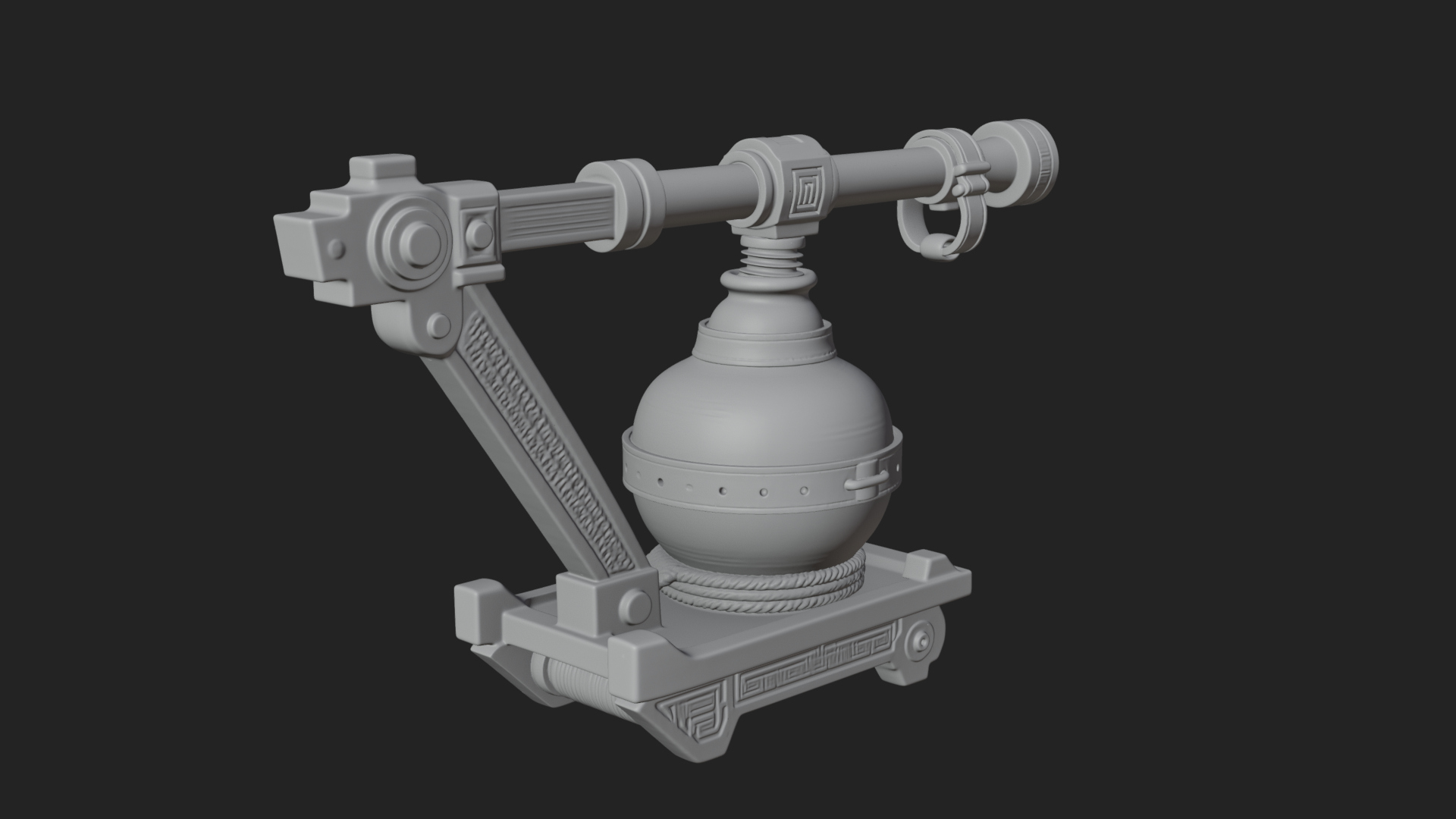 Clay Pot Fire Thrower Model Design 3 3D Print Model 3D Model