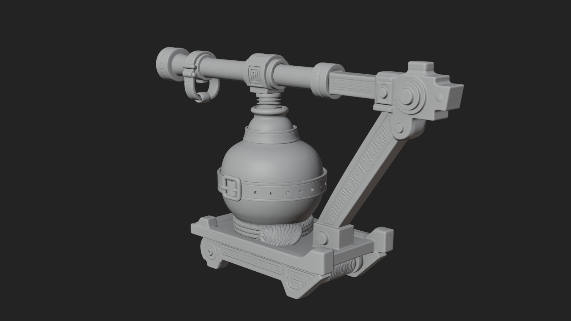 Clay Pot Fire Thrower Model Design 3 3D Print Model 3D Model