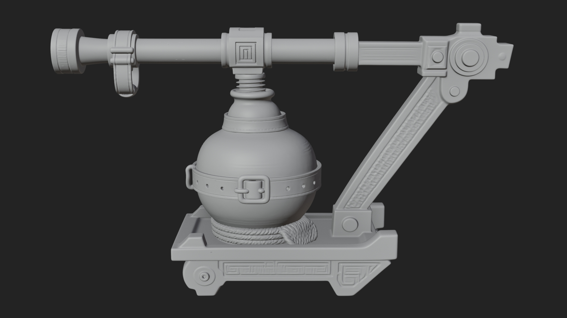 Clay Pot Fire Thrower Model Design 3 3D Print Model 3D Model