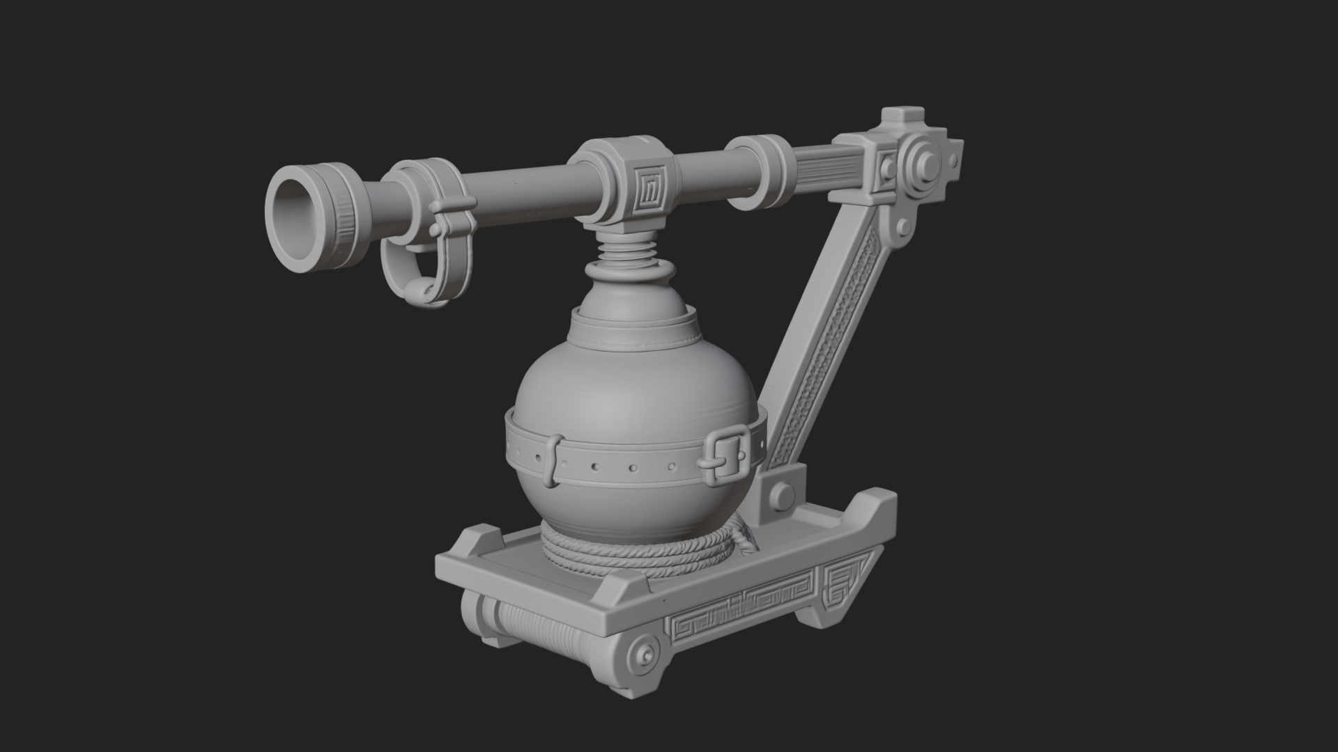 Clay Pot Fire Thrower Model Design 3 3D Print Model 3D Model