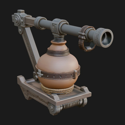Clay Pot Fire Thrower Model Design 3 3D Print Model
