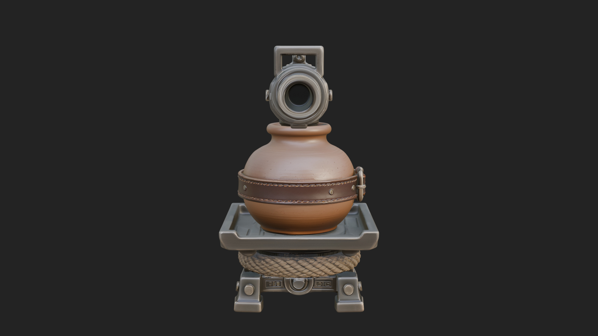 Clay Pot Fire Thrower Model Design 4 3D Print Model 3D Model