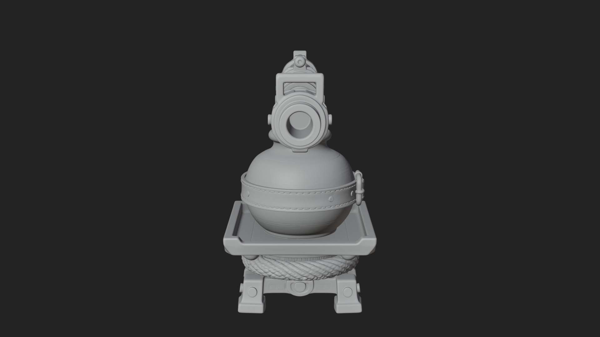 Clay Pot Fire Thrower Model Design 4 3D Print Model 3D Model