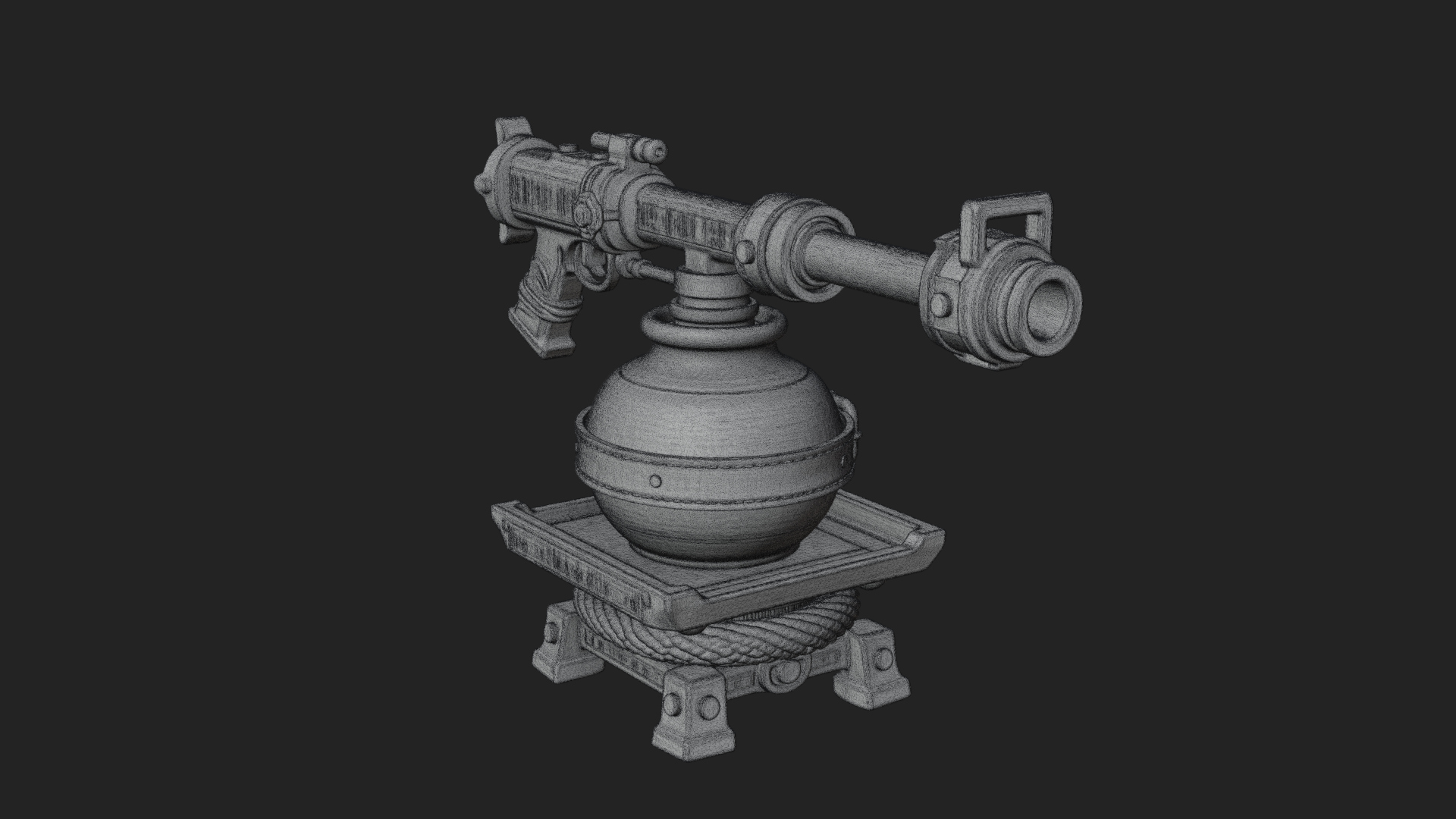 Clay Pot Fire Thrower Model Design 4 3D Print Model 3D Model
