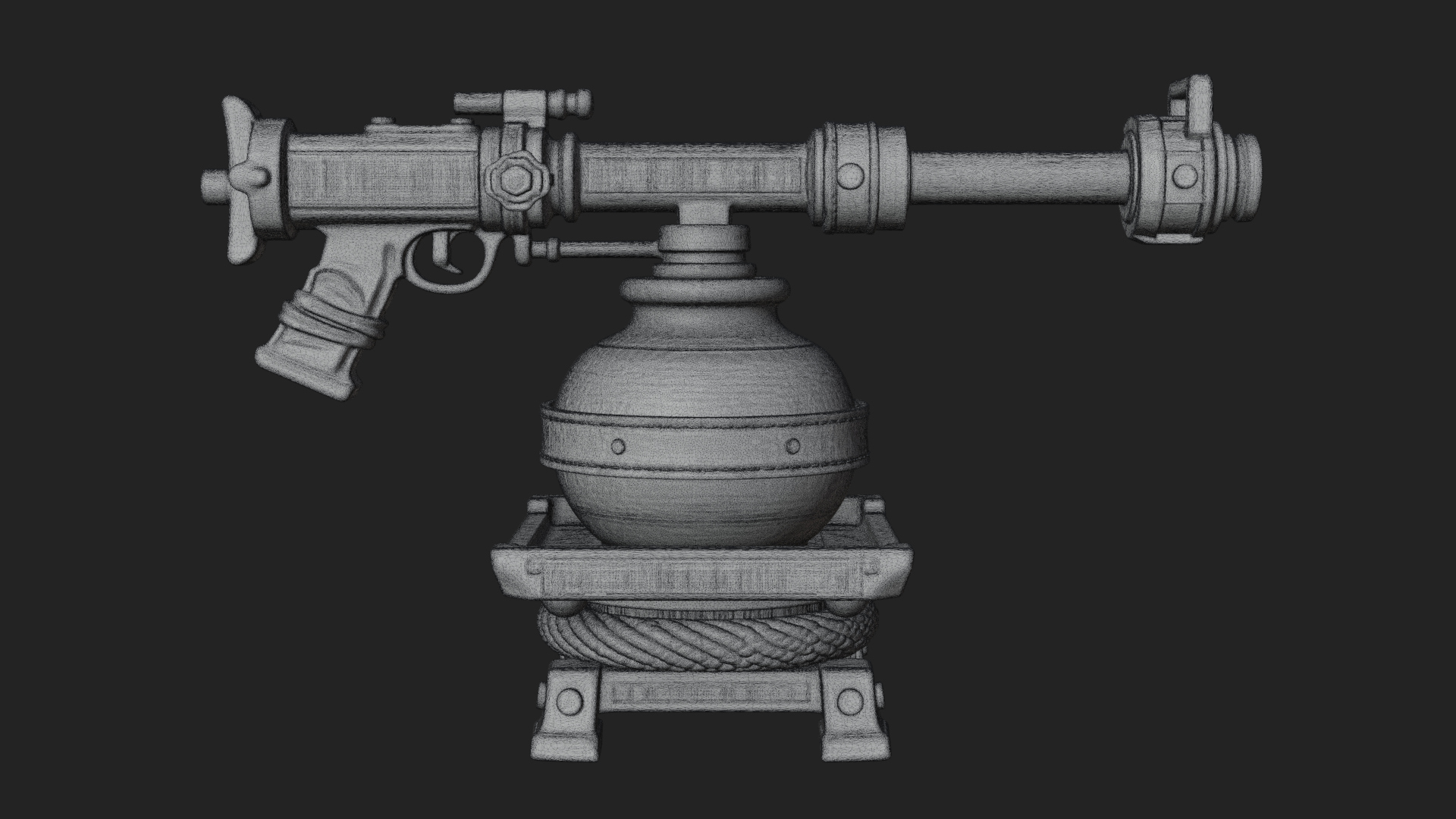 Clay Pot Fire Thrower Model Design 4 3D Print Model 3D Model