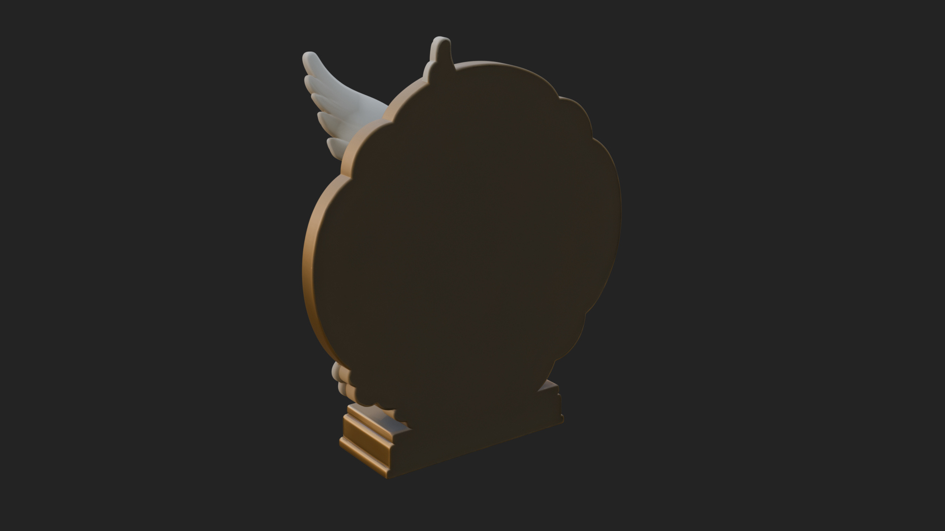 Cloud Borne Winged Angel Statue Design 5 3D Print Model 3D Model
