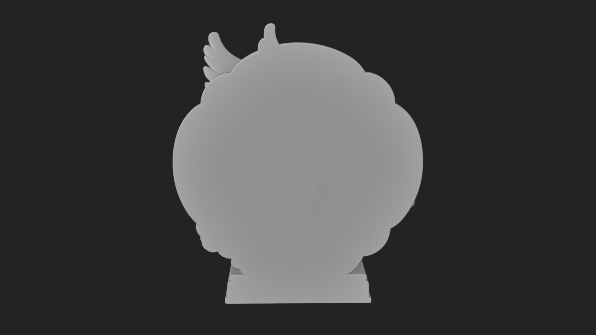 Cloud Borne Winged Angel Statue Design 5 3D Print Model 3D Model