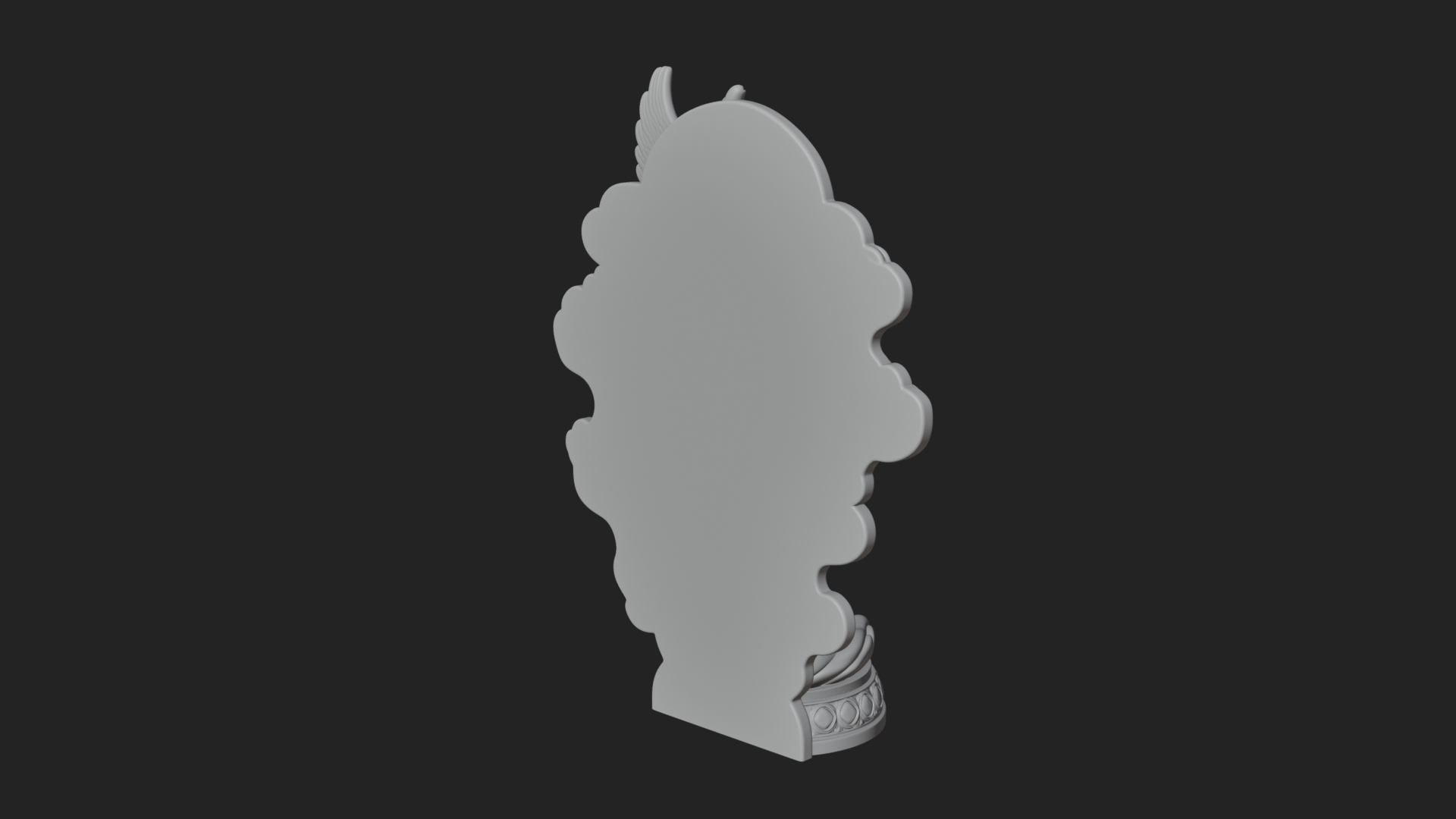 Cloud Borne Winged Angel Statue Design 8 3D Print Model 3D Model