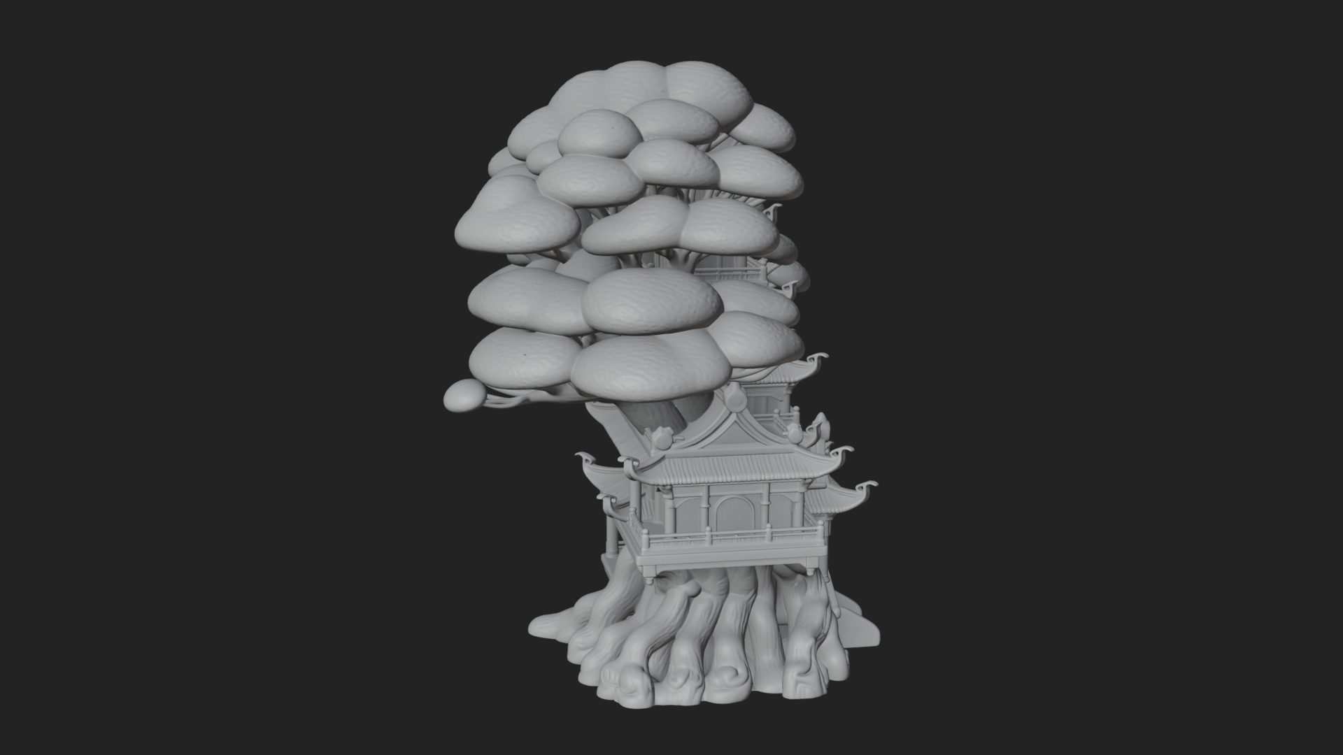 Cloud Pagoda Tower Design 1 3D Print Model 3D Model