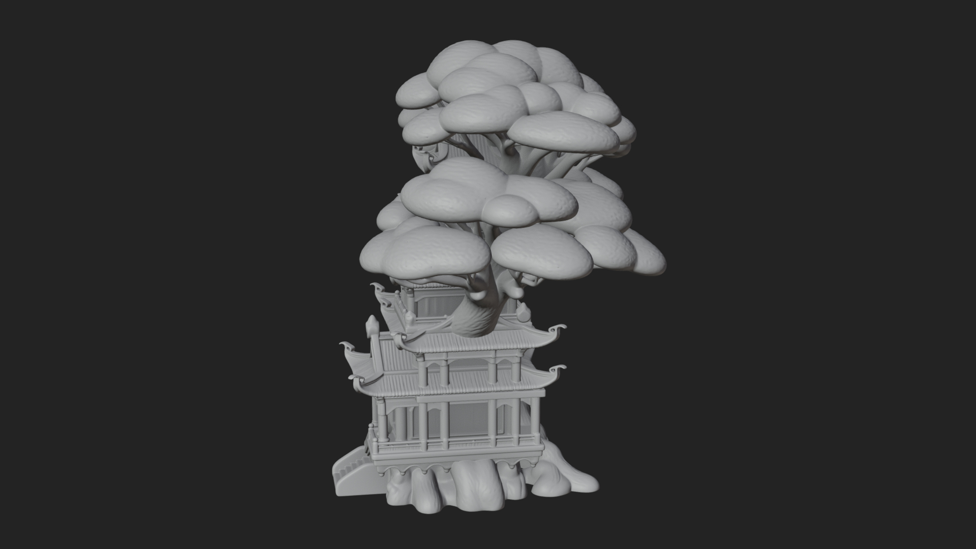 Cloud Pagoda Tower Design 1 3D Print Model 3D Model