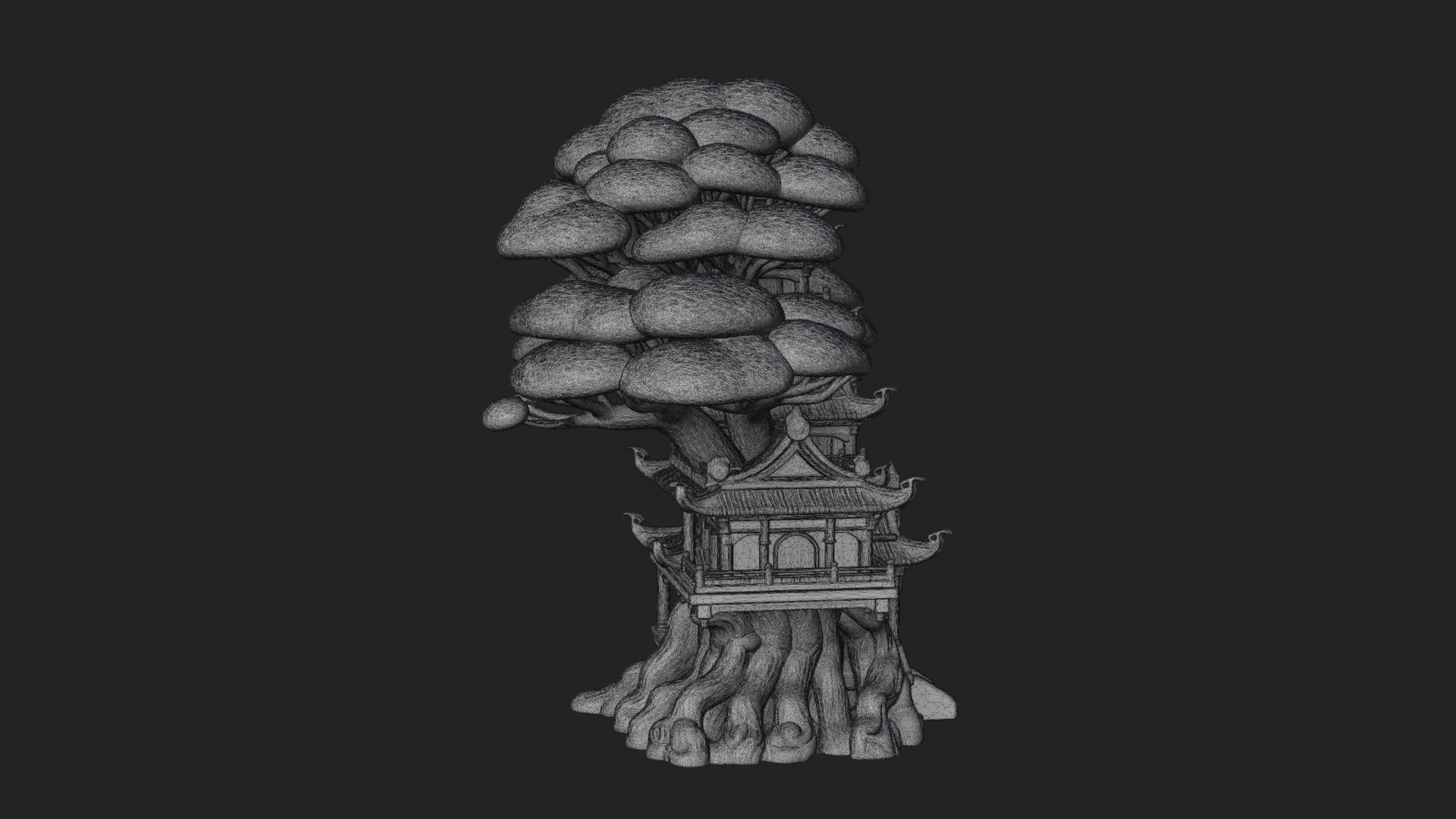 Cloud Pagoda Tower Design 1 3D Print Model 3D Model