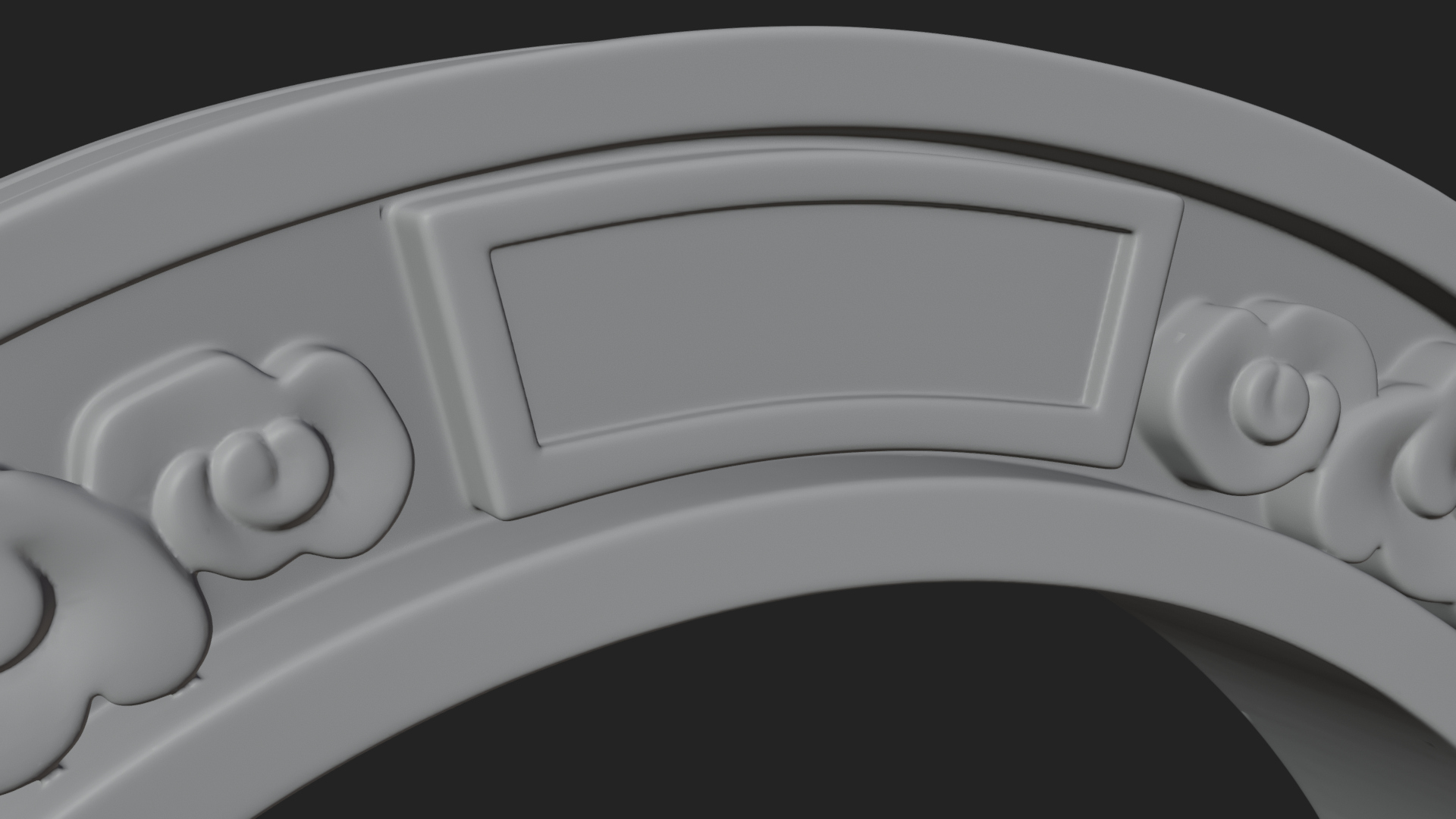Cloud Scroll Arch Design 1 3D Print Model 3D Model