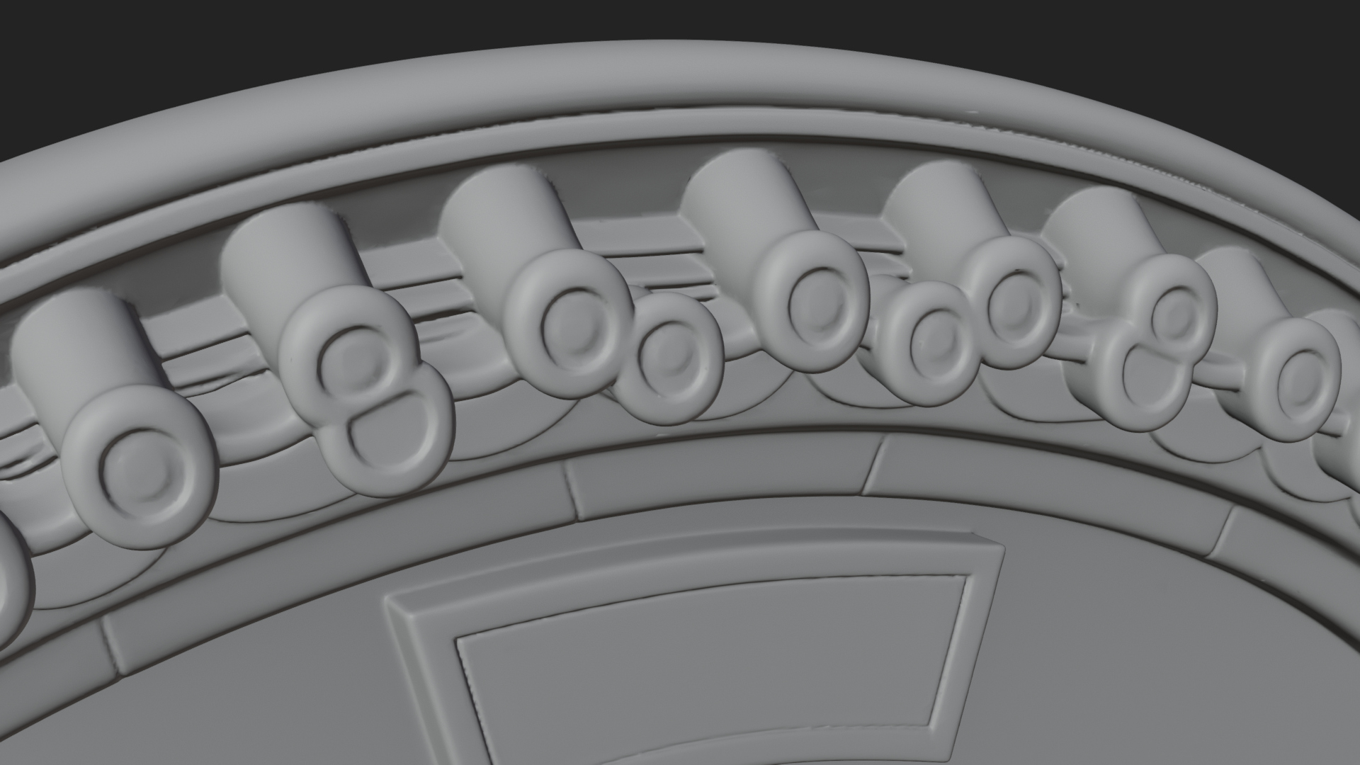 Cloud Scroll Arch Design 2 3D Print Model 3D Model