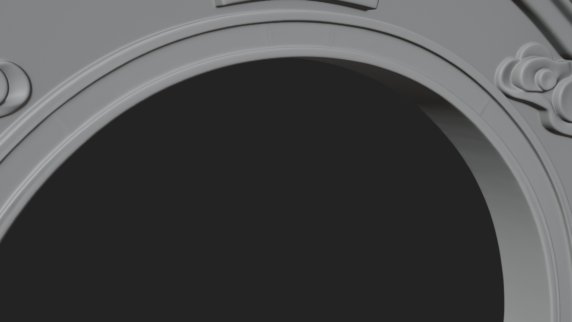 Cloud Scroll Arch Design 2 3D Print Model 3D Model