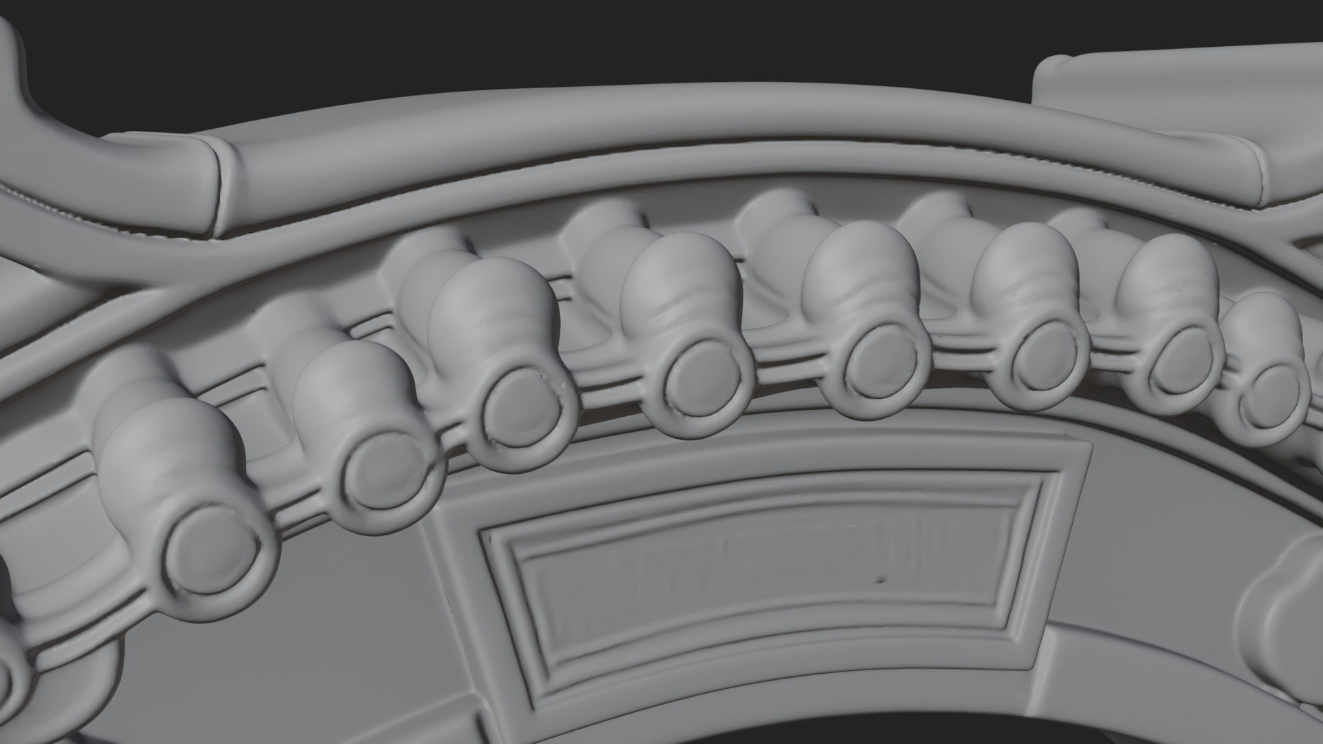 Cloud Scroll Arch Design 3 3D Print Model 3D Model