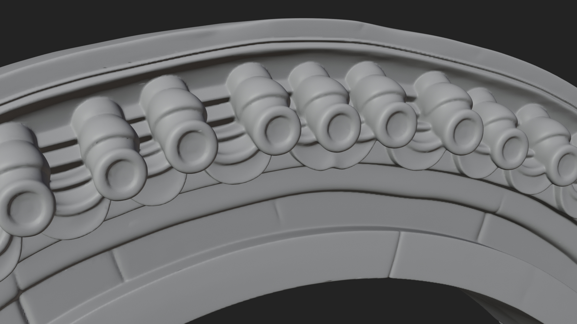 Cloud Scroll Arch Design 5 3D Print Model 3D Model