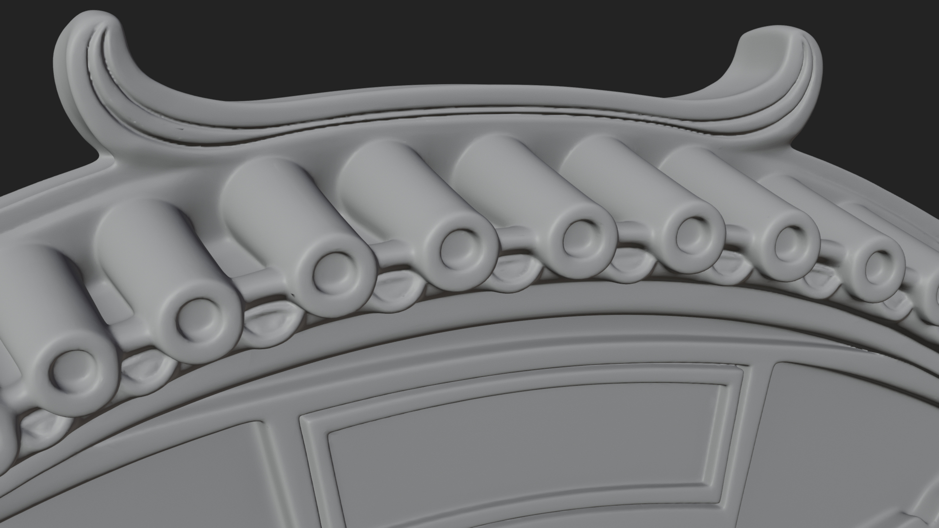Cloud Scroll Arch Design 6 3D Print Model 3D Model