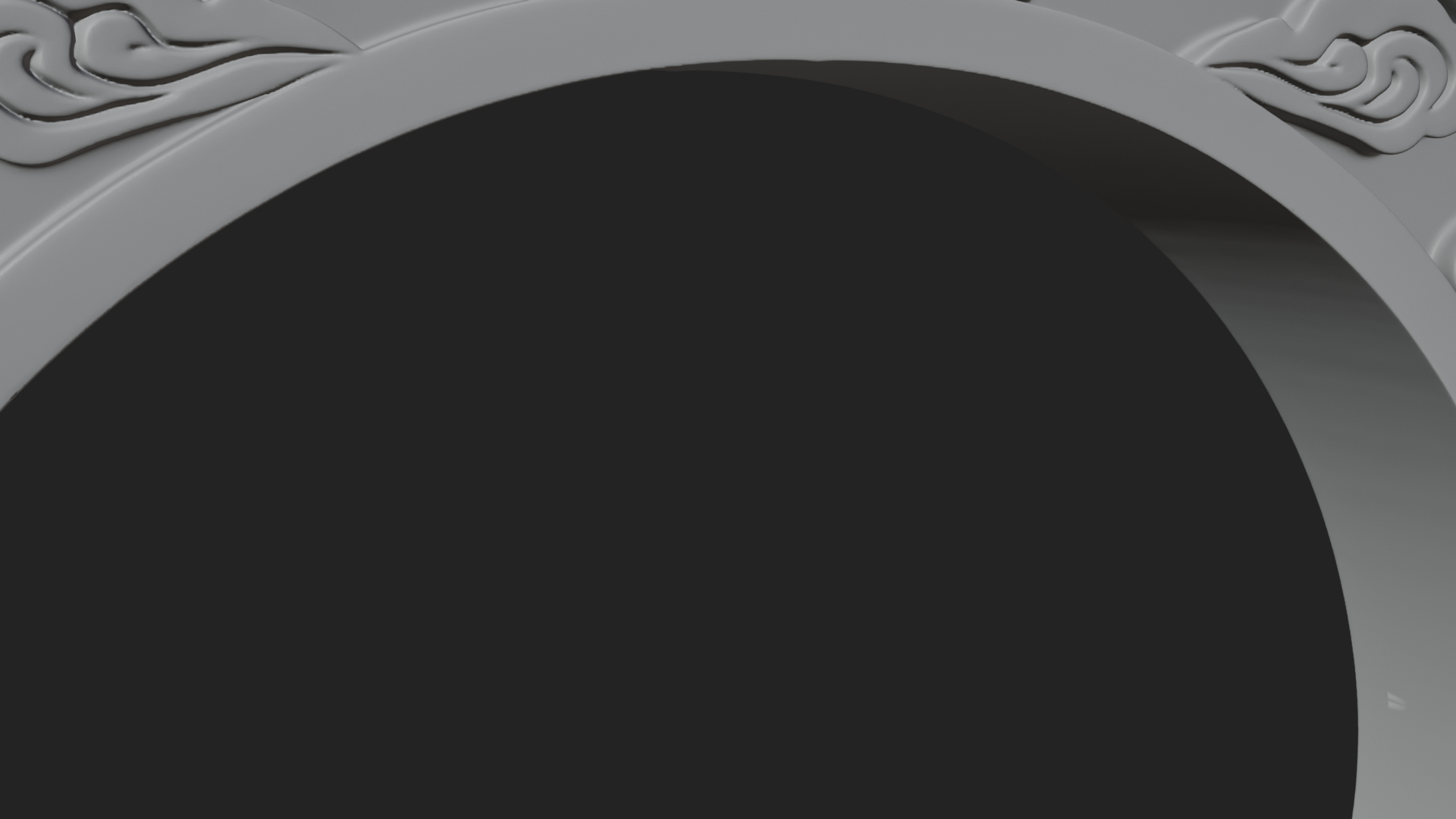 Cloud Scroll Arch Design 6 3D Print Model 3D Model