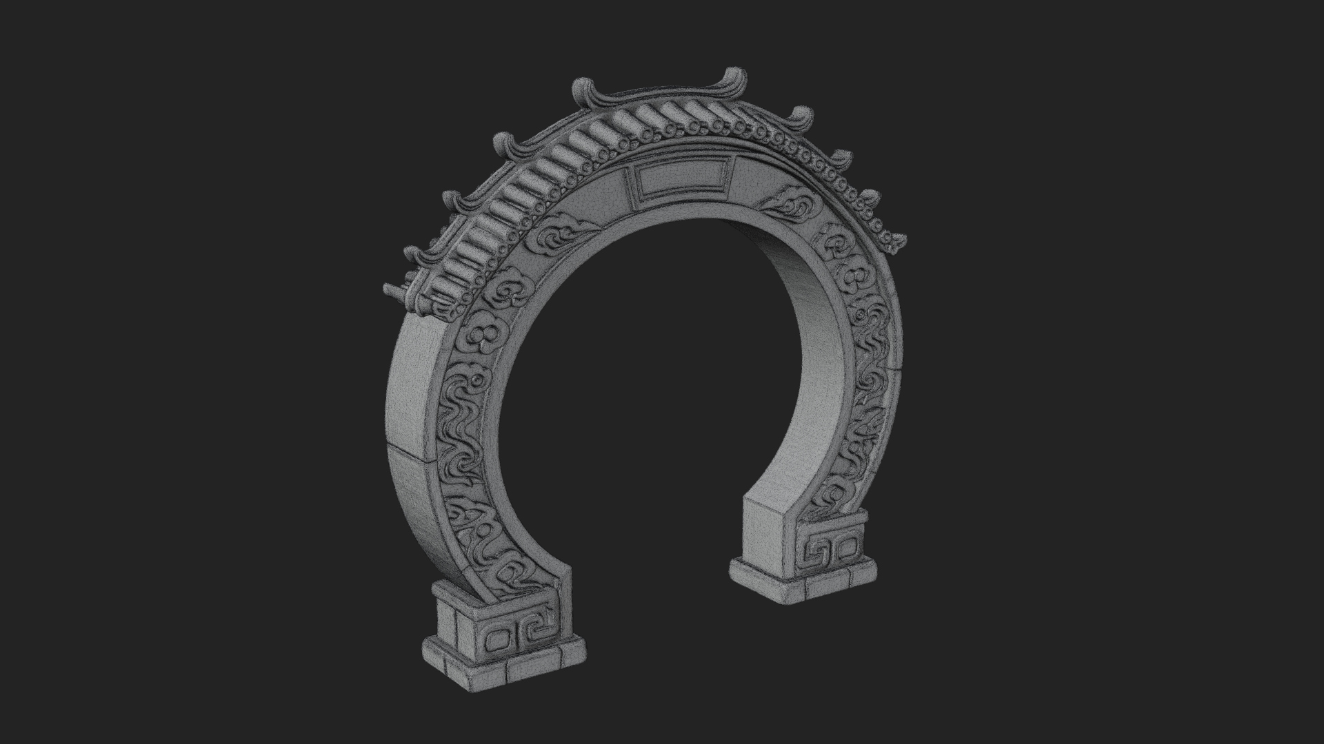 Cloud Scroll Arch Design 6 3D Print Model 3D Model