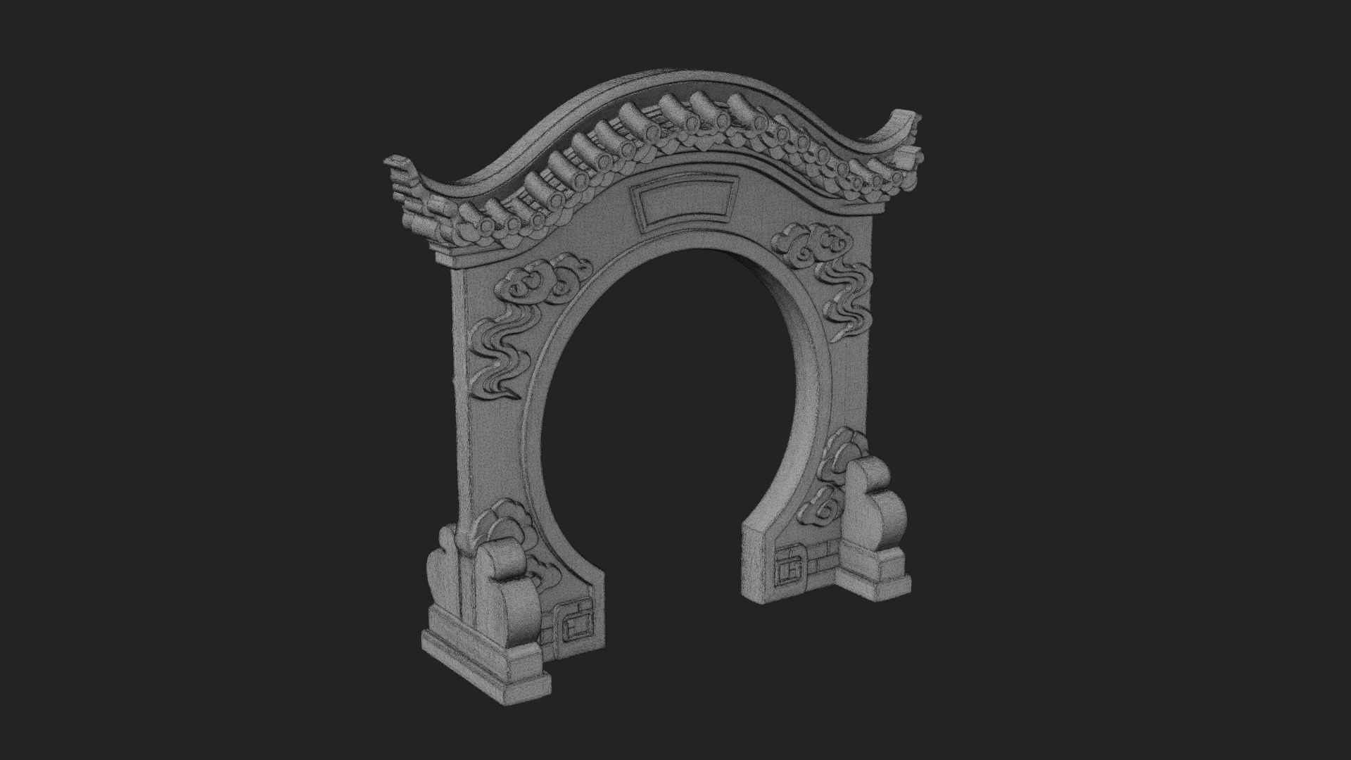 Cloud Scroll Arch Design 7 3D Print Model 3D Model