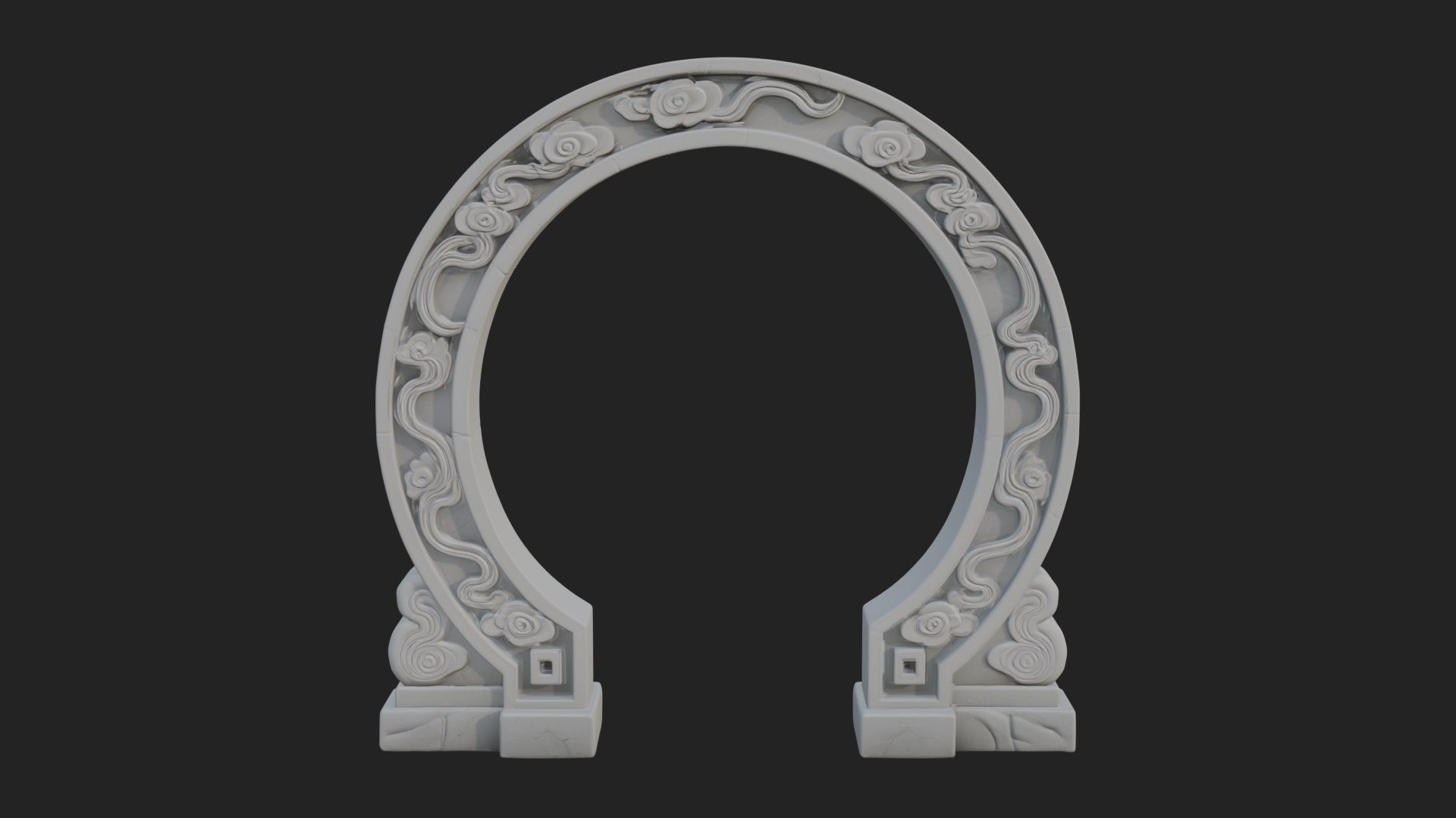 Cloud Scroll Arch Design 8 3D Print Model 3D Model