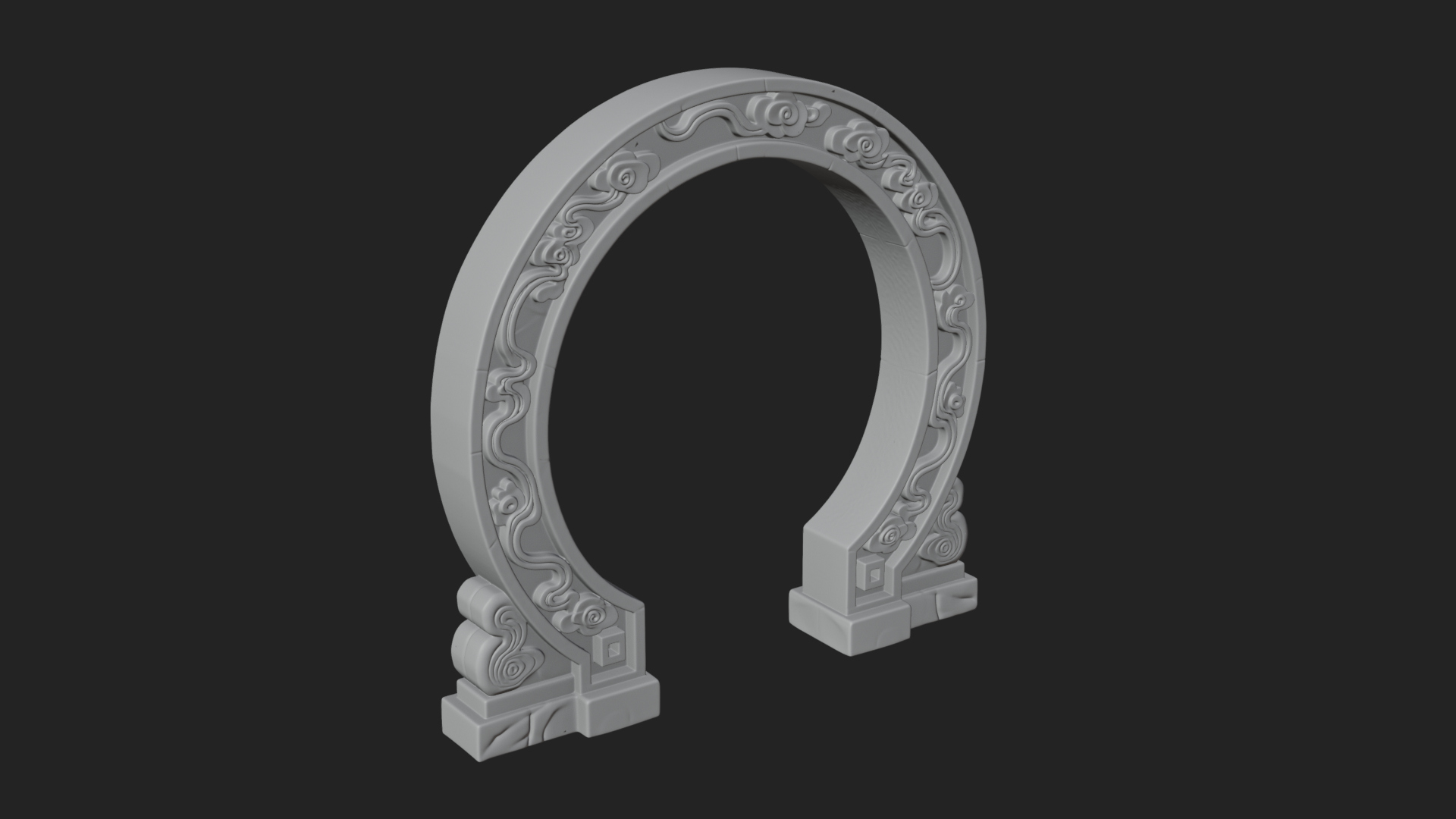 Cloud Scroll Arch Design 8 3D Print Model 3D Model