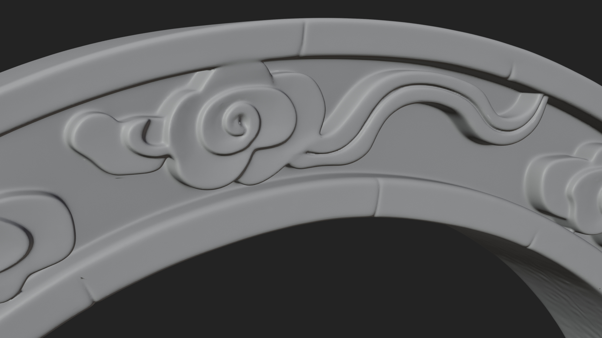 Cloud Scroll Arch Design 8 3D Print Model 3D Model