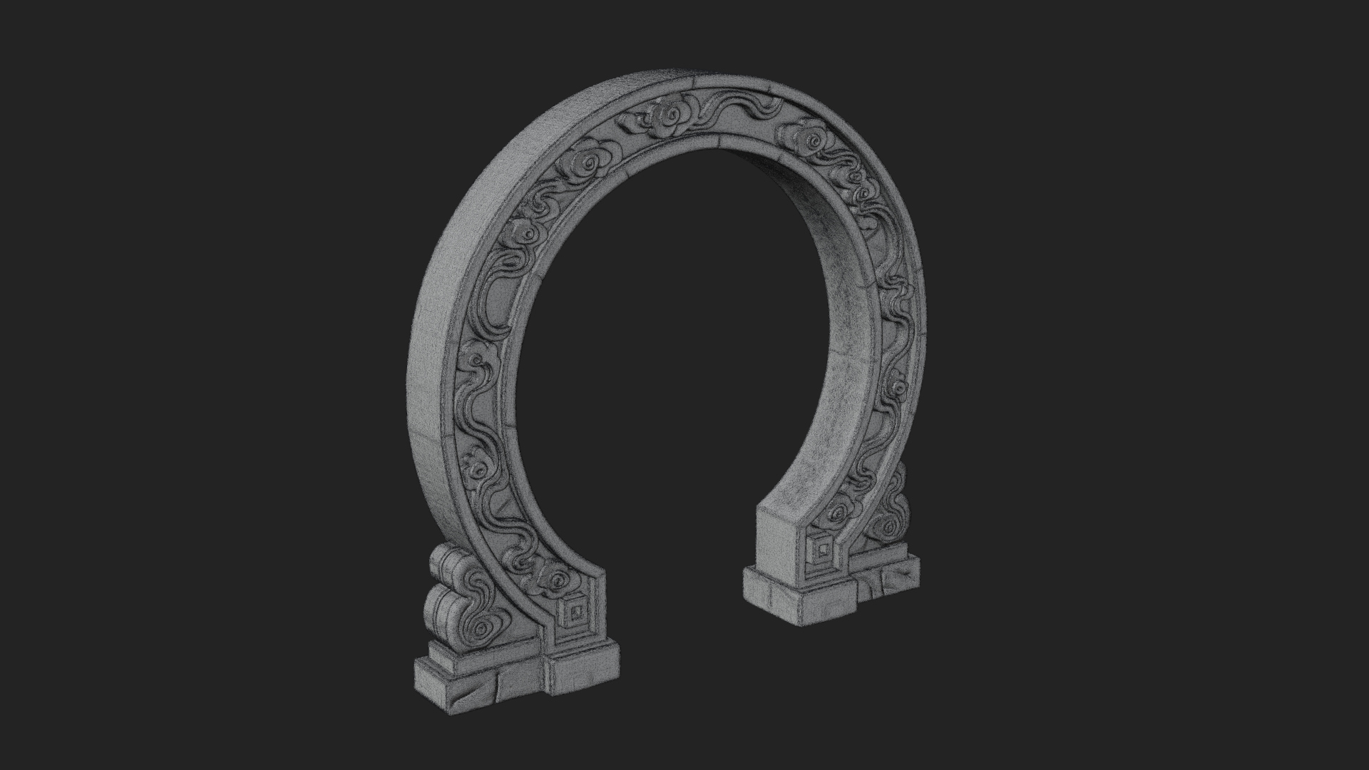 Cloud Scroll Arch Design 8 3D Print Model 3D Model
