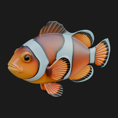 Clownfish Statue Design 1 3D Print Model