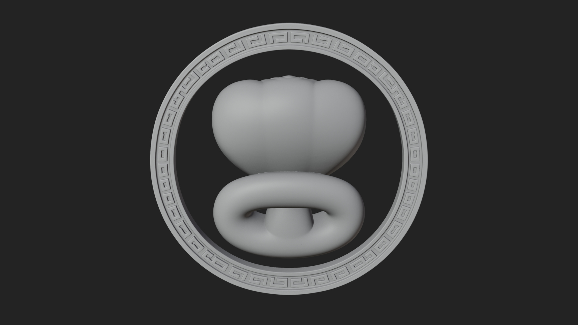 Cobra Head Oval Relief Plaque Design 2 3D Print Model 3D Model