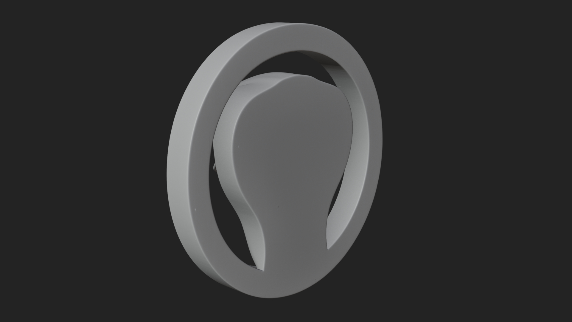 Cobra Head Oval Relief Plaque Design 4 3D Print Model 3D Model