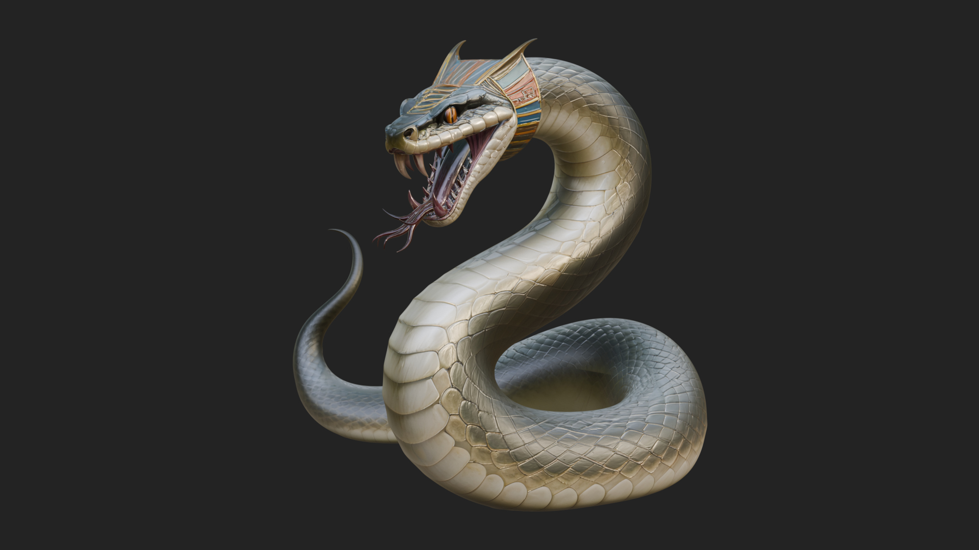 Cobra Snake Statue Design 3 3D Print Model 3D Model