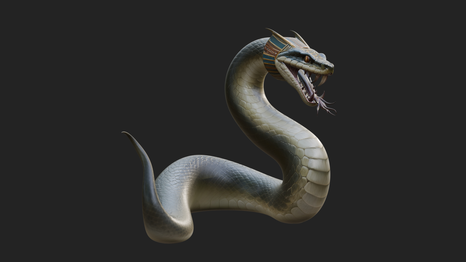 Cobra Snake Statue Design 3 3D Print Model 3D Model