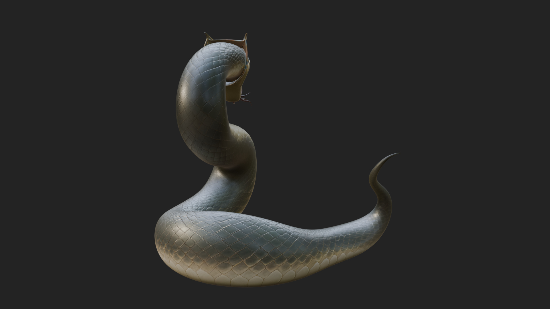 Cobra Snake Statue Design 3 3D Print Model 3D Model