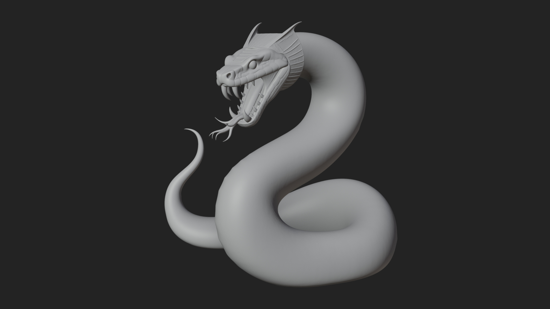 Cobra Snake Statue Design 3 3D Print Model 3D Model