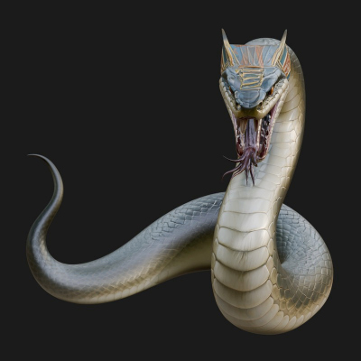 Cobra Snake Statue Design 3 3D Print Model