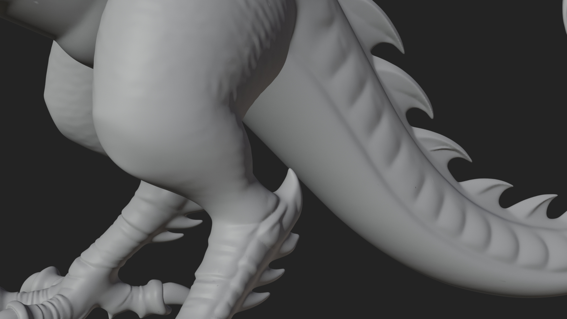 Cockatrice Beast Statue Design 1 3D Print Model 3D Model