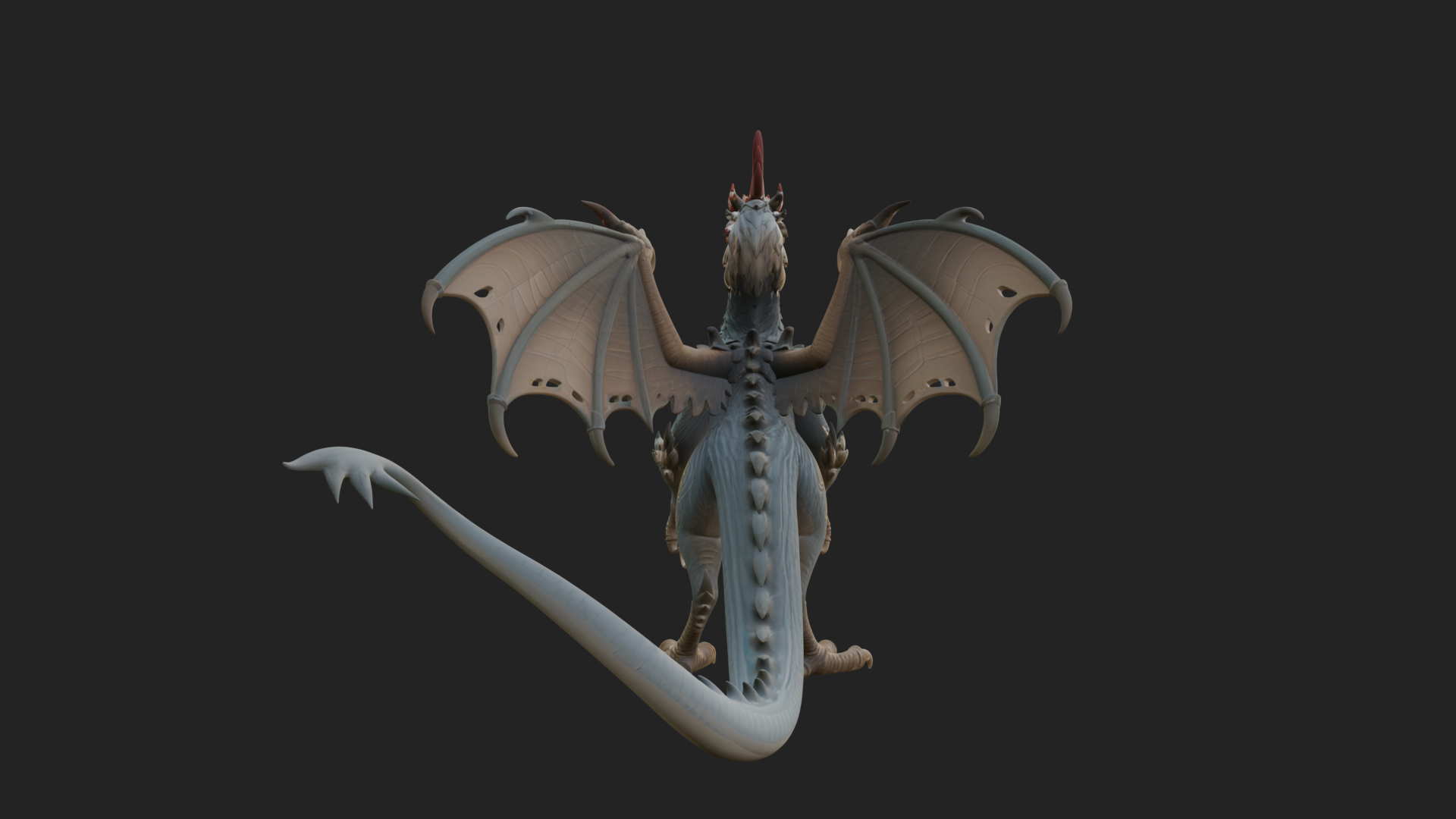 Cockatrice Beast Statue Design 2 3D Print Model 3D Model