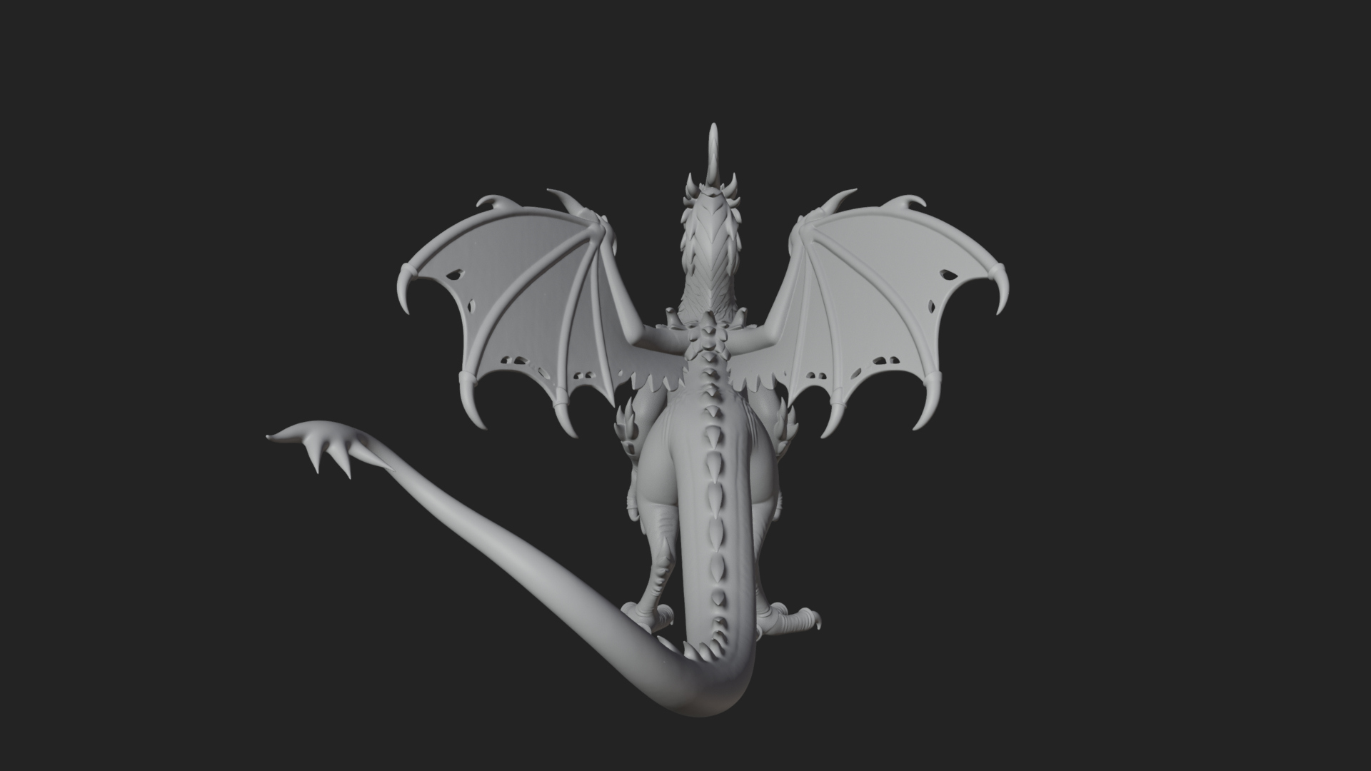 Cockatrice Beast Statue Design 2 3D Print Model 3D Model