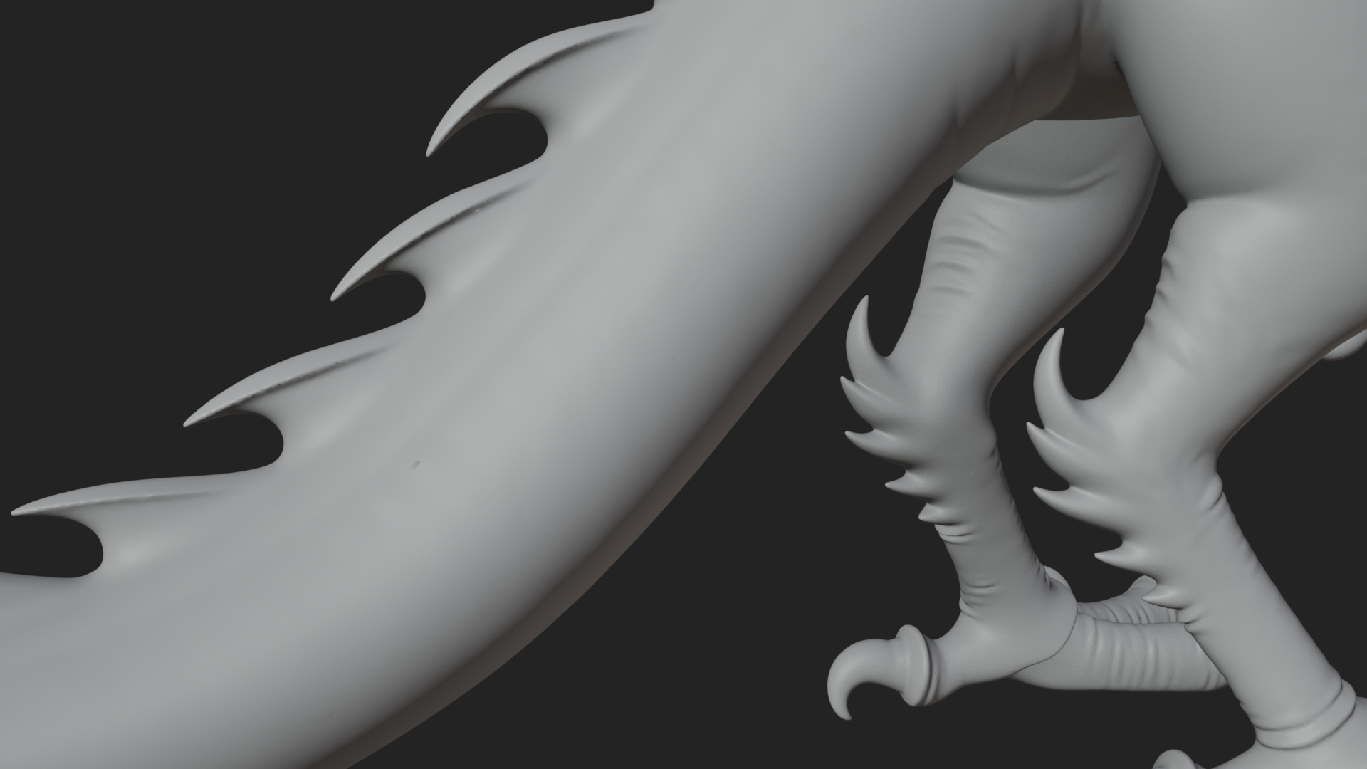 Cockatrice Beast Statue Design 2 3D Print Model 3D Model