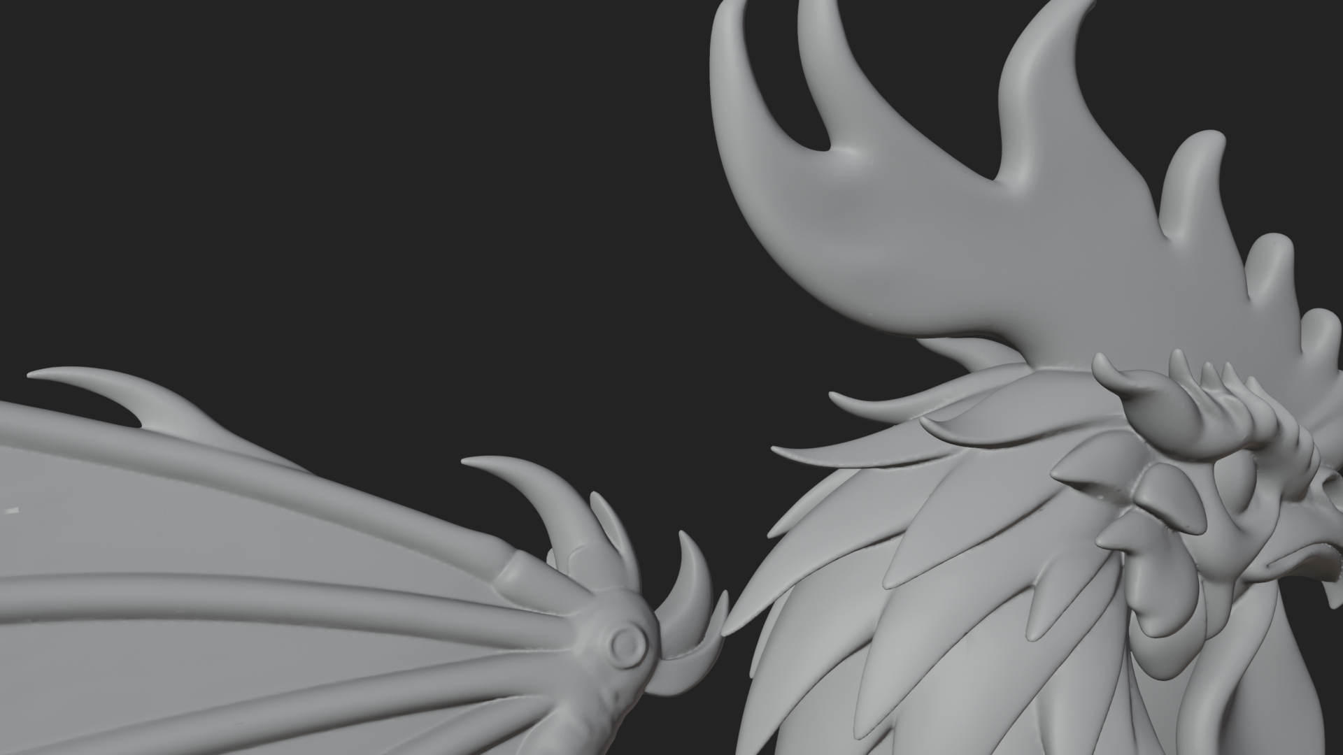 Cockatrice Beast Statue Design 3 3D Print Model 3D Model