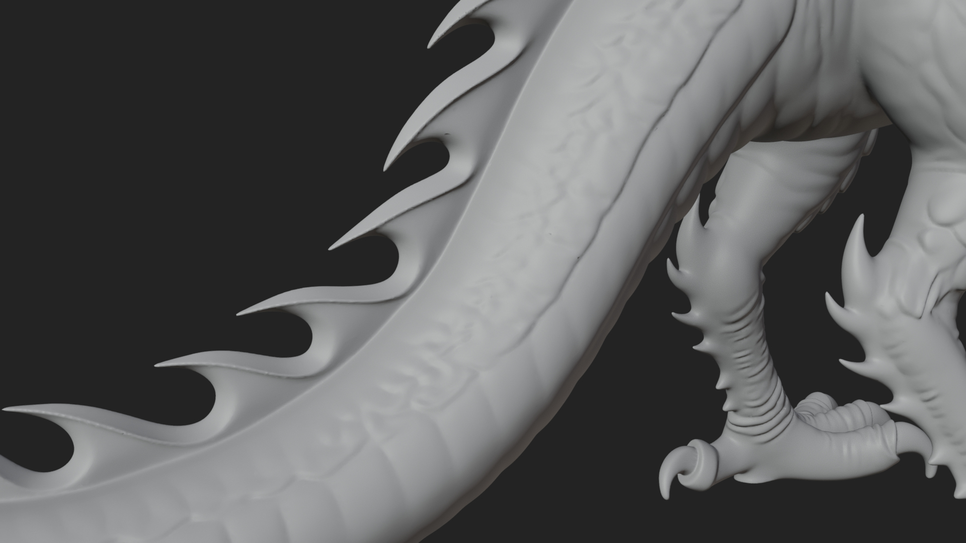 Cockatrice Beast Statue Design 3 3D Print Model 3D Model