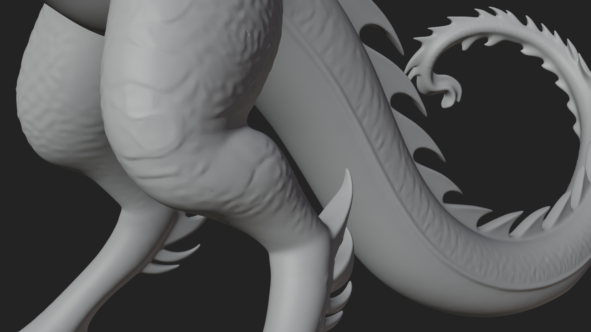 Cockatrice Beast Statue Design 4 3D Print Model 3D Model