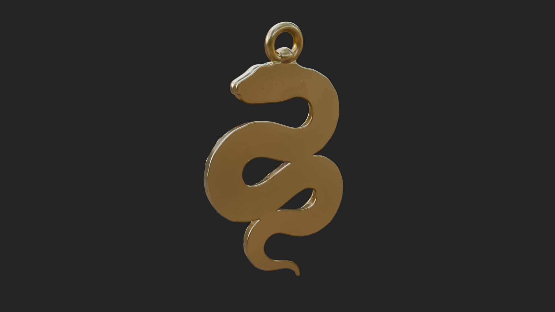 Coiled Enamel Snake Pendant Design 2 3D Print Model 3D Model