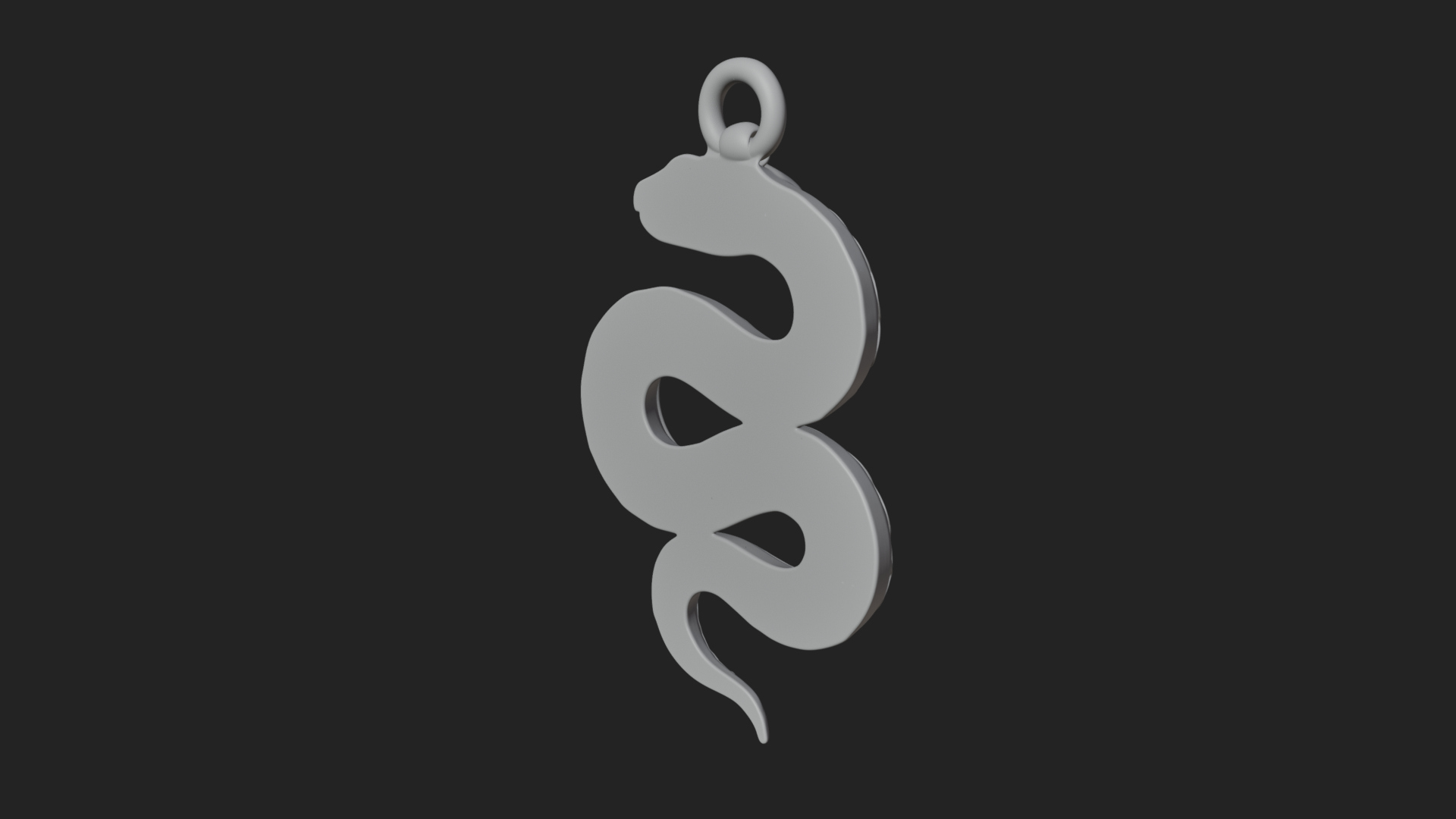 Coiled Enamel Snake Pendant Design 2 3D Print Model 3D Model