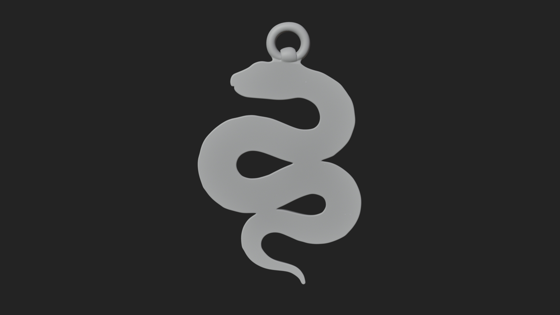 Coiled Enamel Snake Pendant Design 2 3D Print Model 3D Model