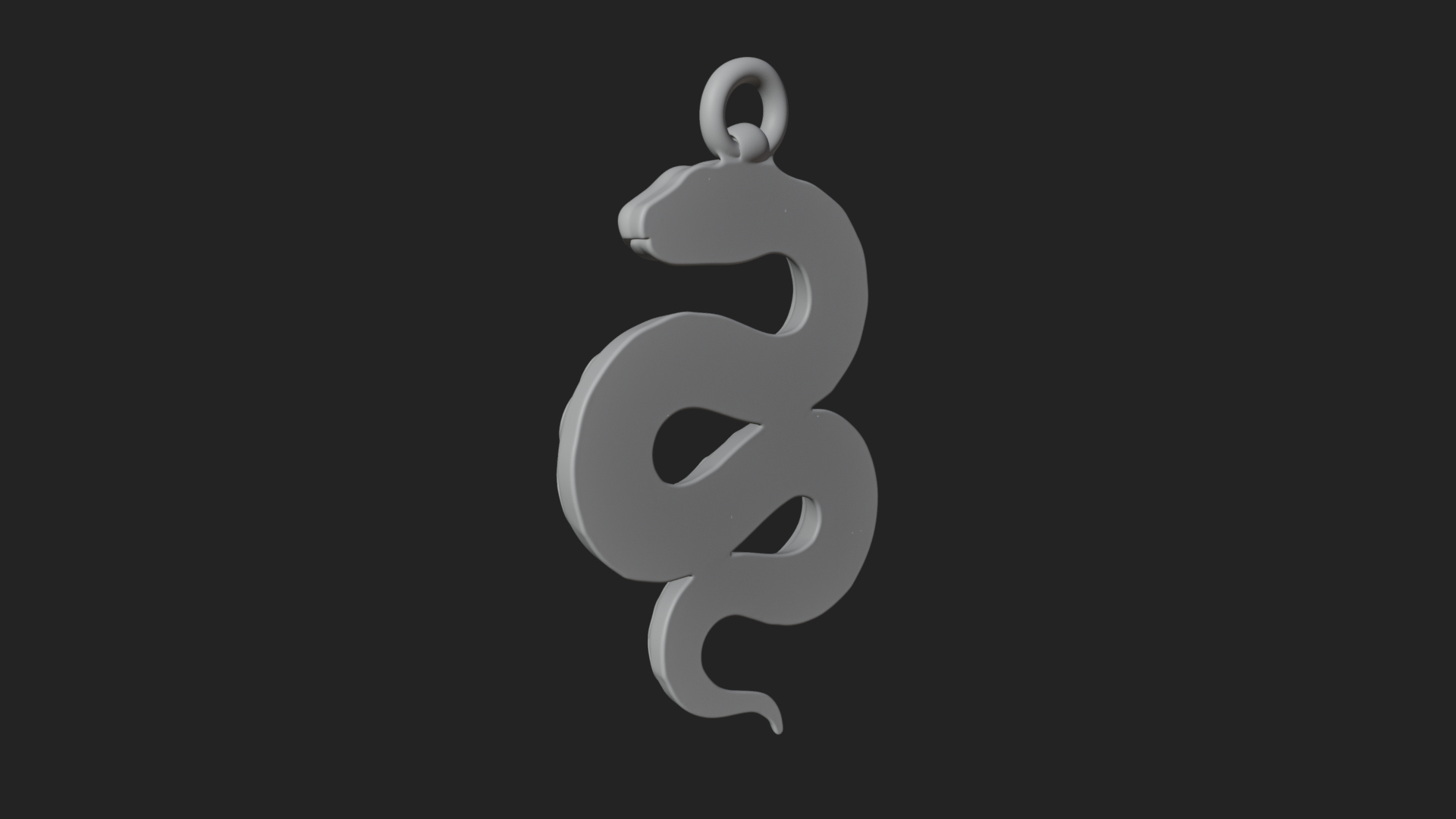 Coiled Enamel Snake Pendant Design 2 3D Print Model 3D Model